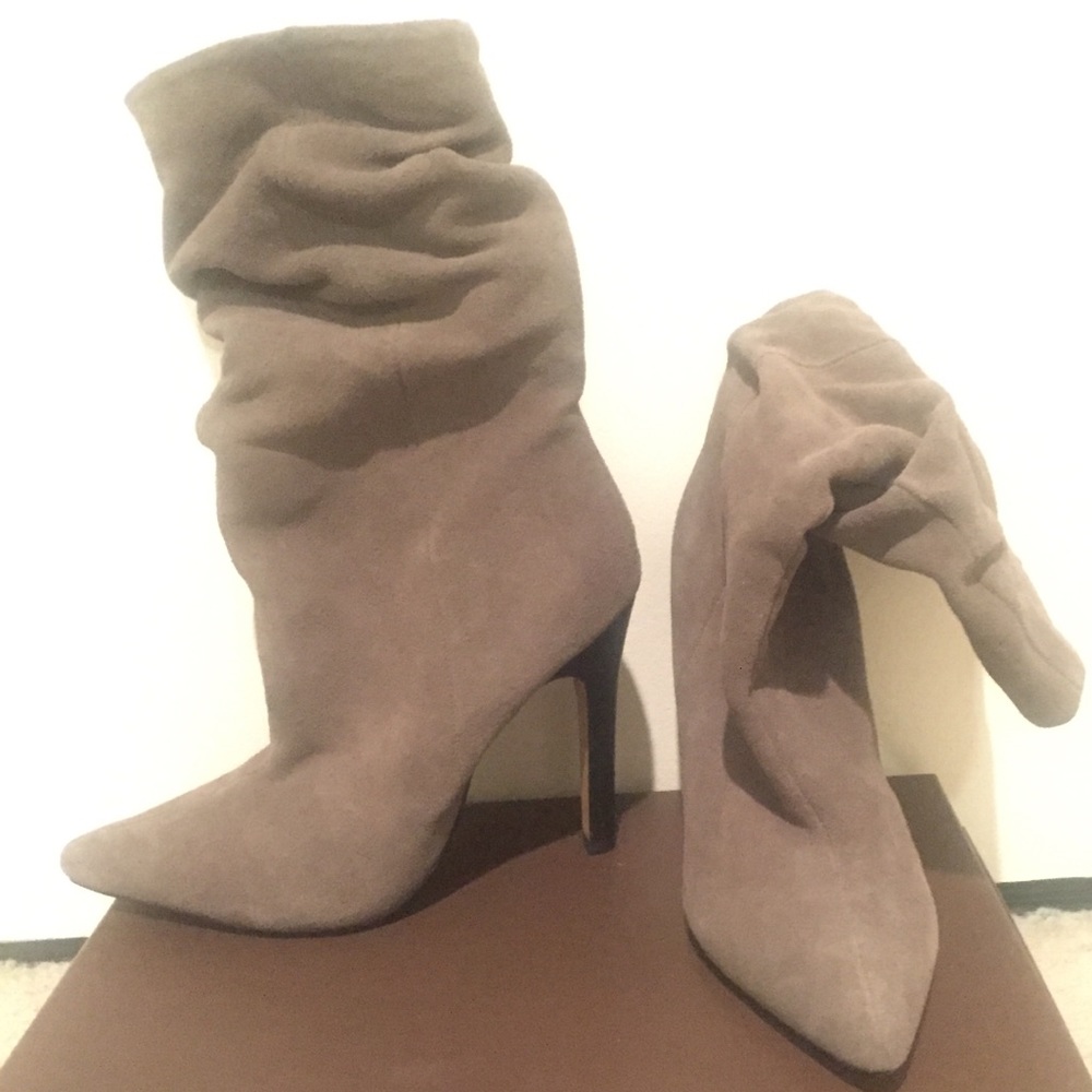 Aldo Grey Suede slouch Boots